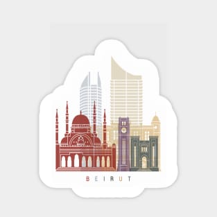 Beirut skyline poster Sticker